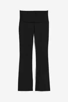 Брюки H&M Flared Jersey, черный