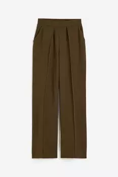 Брюки H&M High-waist Dress, хаки