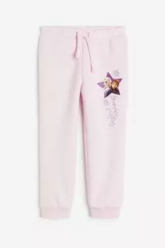 Брюки H&M Kids Joggers Frozen, светло-розовый