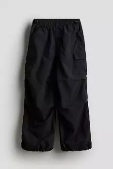 Брюки H&M Kids Nylon Parachute, черный