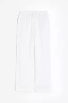 Брюки H&M Linen, белый