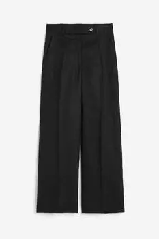Брюки H&M Linen Dress, черный