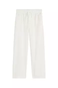 Брюки H&M Loose Fit Linen-blend, белый
