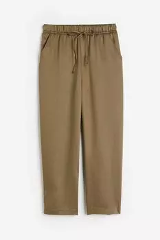 Брюки H&M Lyocell-blend, хаки