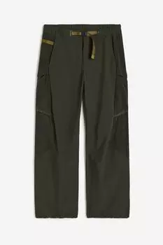 Брюки H&M Outdoor Parachute, темно-зеленый хаки