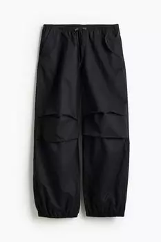 Брюки H&M Parachute, черный