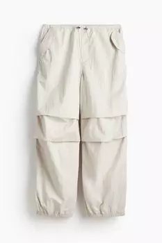 Брюки H&M Parachute, светло-бежевый