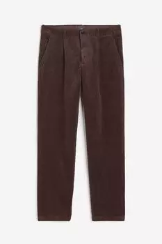 Брюки H&M Regular Fit Corduroy, коричневый