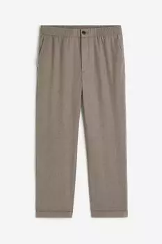 Брюки H&M Regular Fit Twill, серо-бежевый