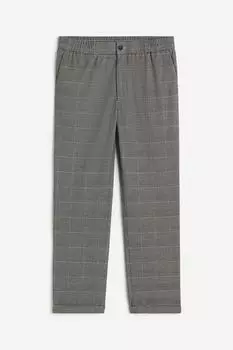 Брюки H&M Regular Fit Twill, темно-серый