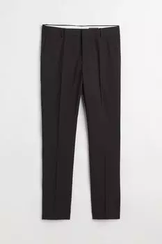 Брюки H&M Skinny Fit Suit, черный
