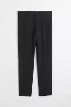 Брюки H&M Slim Fit, черный