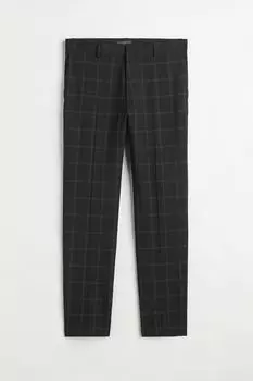 Брюки H&M Slim Fit, черный