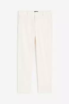 Брюки H&M Slim Fit Corduroy, белый