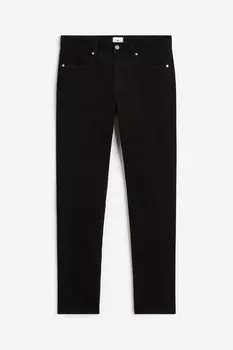 Брюки H&M Slim Fit Corduroy, черный