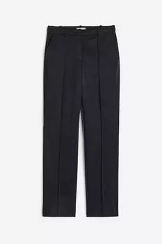 Брюки H&M Slim Satin, черный