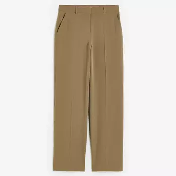Брюки H&M Straight, темно-бежевый