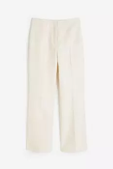 Брюки H&M Structured Weave, кремовый