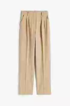 Брюки H&M Tapered, бежевый