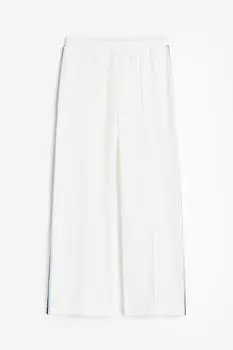 Брюки H&M Track With Side Stripe, белый/синий
