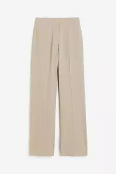 Брюки H&M Wide-cut, бежевый