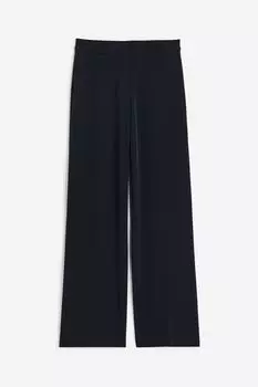 Брюки H&M Wide-cut, темно-синий