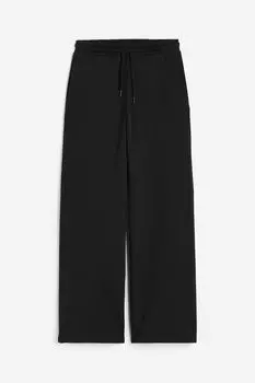 Брюки H&M Wide-leg, черный