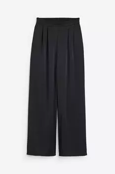 Брюки H&M Wide-leg, черный