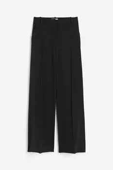 Брюки H&M Wide-leg, черный