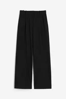 Брюки H&M Wide-leg, черный