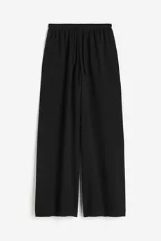 Брюки H&M Wide-leg, черный