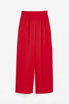 Брюки H&M Wide-leg, красный