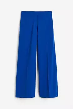 Брюки H&M Wide-leg, ярко-синий