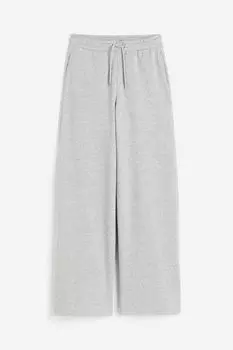 Брюки H&M Wide-leg, светло-серый