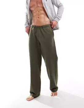 Брюки хаки из сирсакера ASOS DESIGN