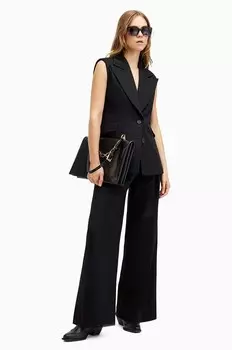 Брюки HALLY TROUSER из хлопка AllSaints, черный