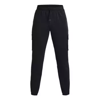 Брюки heavyweight terry jogger pants 'black' Under Armour, черный