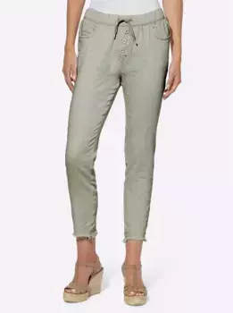 Брюки Heine без шнуровки, оливковый