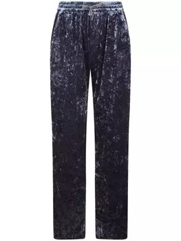 Брюки Herno из мятого бархата, синий