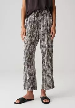 Брюки HIGH RISE CROPPED WIDE FIT PRINT OPUS, коричневый