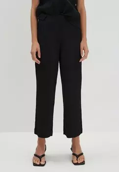 Брюки HIGH RISE WIDE CROPPED CRINKLE EFFECT someday., черный