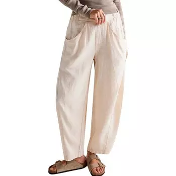 Брюки high road с эффектом бочонка Free People, цвет birch