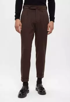 Брюки High Waist Pleated Antioch, коричневый