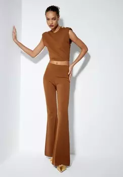 Брюки HIGH WAIST Rue les crateurs, коричневый