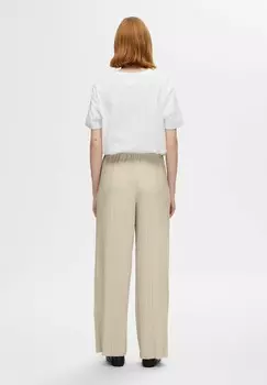 Брюки HIGH WAIST Selected Femme, бежевый