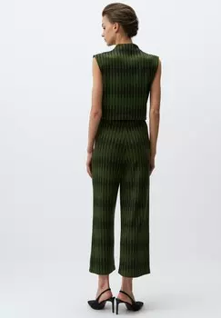 Брюки HIGH WAIST WIDE PATTERNED Jimmy Key, темно-зеленый