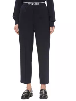Брюки hilfiger pantalone slim fit con logo Tommy, синий