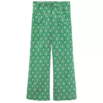 Брюки хлопковые Zara Printed, зеленый
