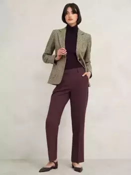 Брюки Hobbs Gerrie Wool Blend Tailored, цвет malbec/purple
