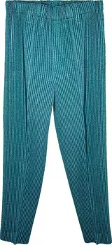 Брюки Homme Plissé Issey Miyake Wool Like Light Center Crease Pants 'Green', зеленый